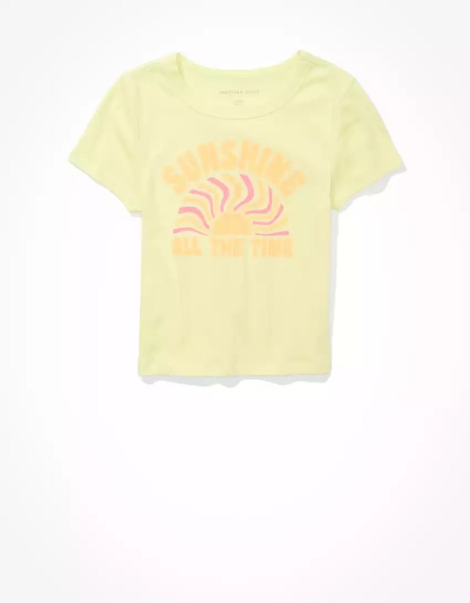 T Shirts American Eagle AE Hey Baby Tee Multicolore Femme | YYS-91558350